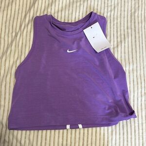 NWT Nike pro purple cropped top size xsmall